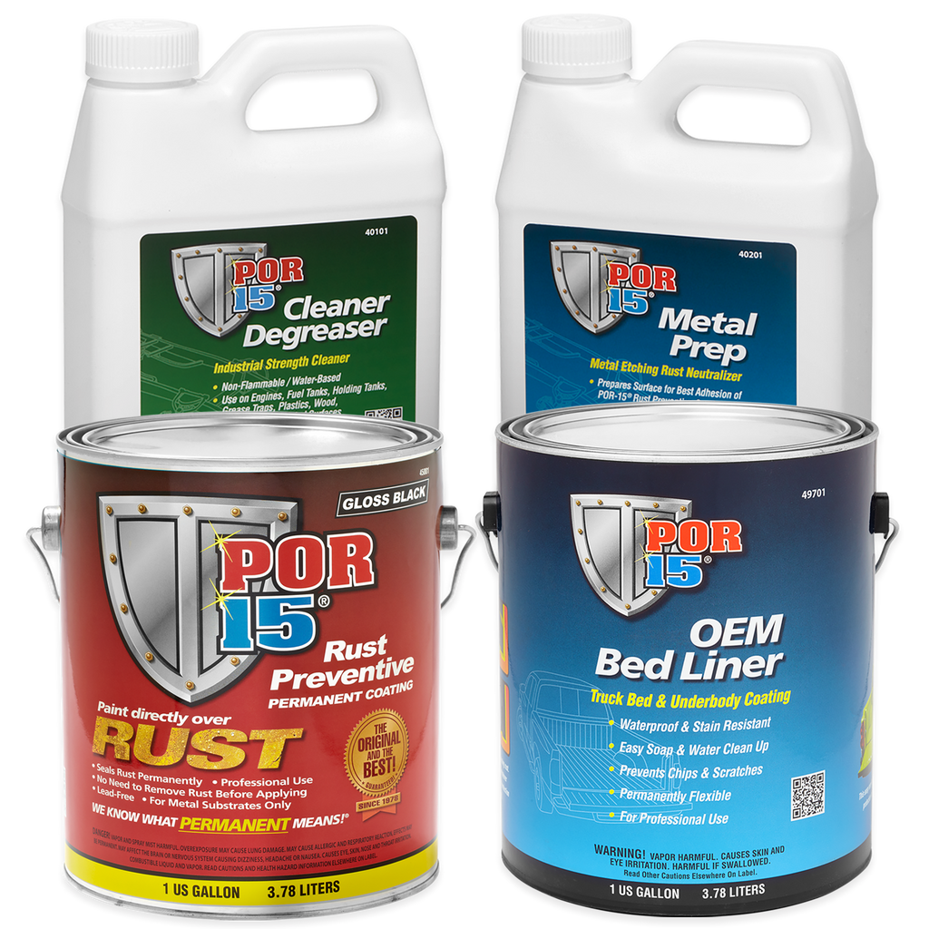 POR-15 Metal Truck Bed Liner Bundle - Gallon