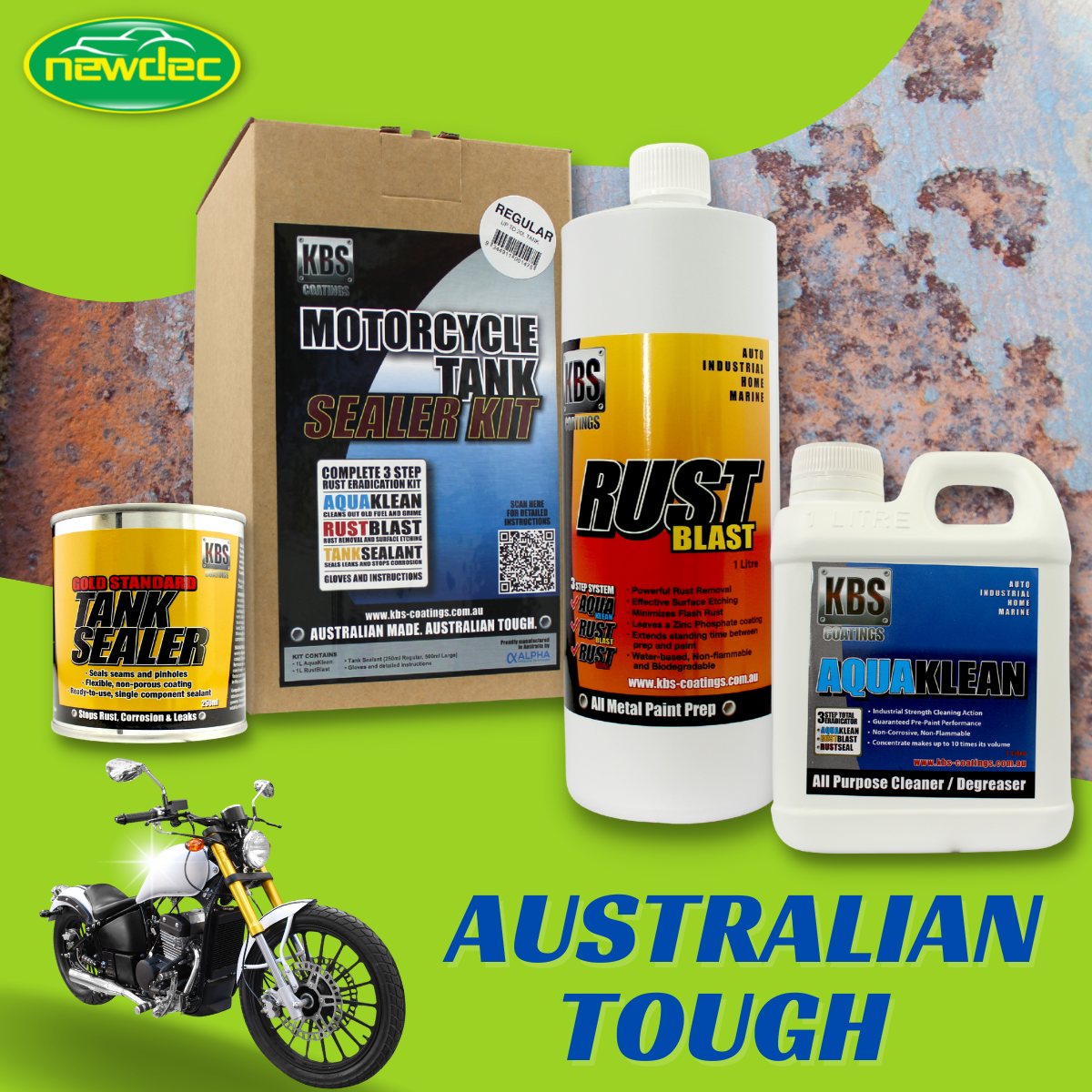 KBS Large Motorcycle Tank Kit